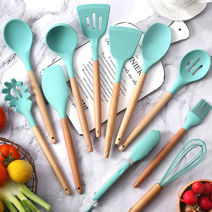 Heat Resistant Silicone Spatula Kitchenaid Utensils Eco Friendly 10 Pieces