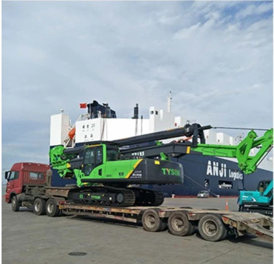 20m Kr60c Rotary Hydraulic Drilling Rig With Cat Chassis Pile Foundation Construction