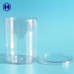 Round Food Packaging Plastic Containers Clear PET Plastic Cylinder Jar