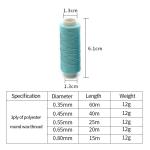 Hand-sewn Leather 9ply Round Waxed Thread 12g 100% Polyester Sewing Thread Spun