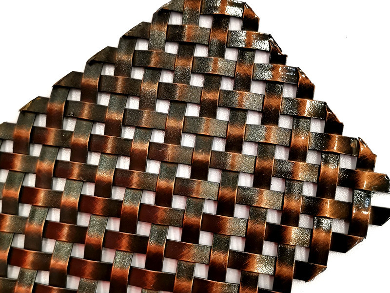 SS304 Decorative Woven Wire Mesh Fabric For Kitchen Furniture Door And Balustrade