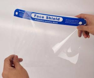 Wholesale 330 * 220mm Clear Disposable Face Shield Double Sided Polymer Materials from china suppliers