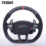Audi Smooth Alcantara Leather Steering Wheel Carbon Fiber A6 A7