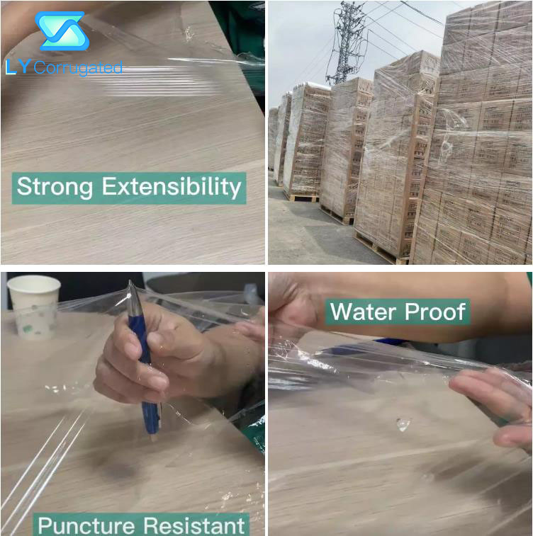 Strong Extensibility 20um PE Plastic Stretch Wrap Film For Carton Packaging Pallet