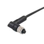Female 90 Degrees Molded M5 Cable Connector A Code 250VAC