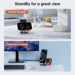 3in1 Dual Coil Wireless Charging Station Hidden Desktop Wireless Charger