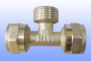 Wholesale compression brass fitting male tee for PEX-AL-PEX from china suppliers
