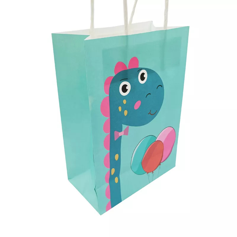Animal Print 90gsm 100gsm 110gsm Paper Shopping Bags With Twisted Handles