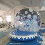 PVC Inflatable Snow Globes Snow Globe Bounce House Photo Booth For Christmas