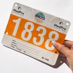 Custom Bib Numbers Tyvek Paper For Race Biking Competition Marathon Identificati