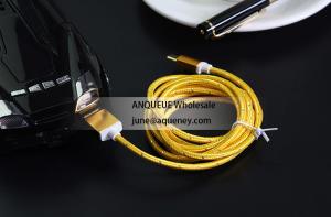 China Colorful 1.5m USB 2.0 Nylon Braided Micro USB Cable For Samsung Android Mobile Phone on sale