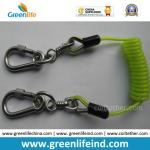 Carabiners Black Short Length Coiled Cable Tool Lanyard Tether