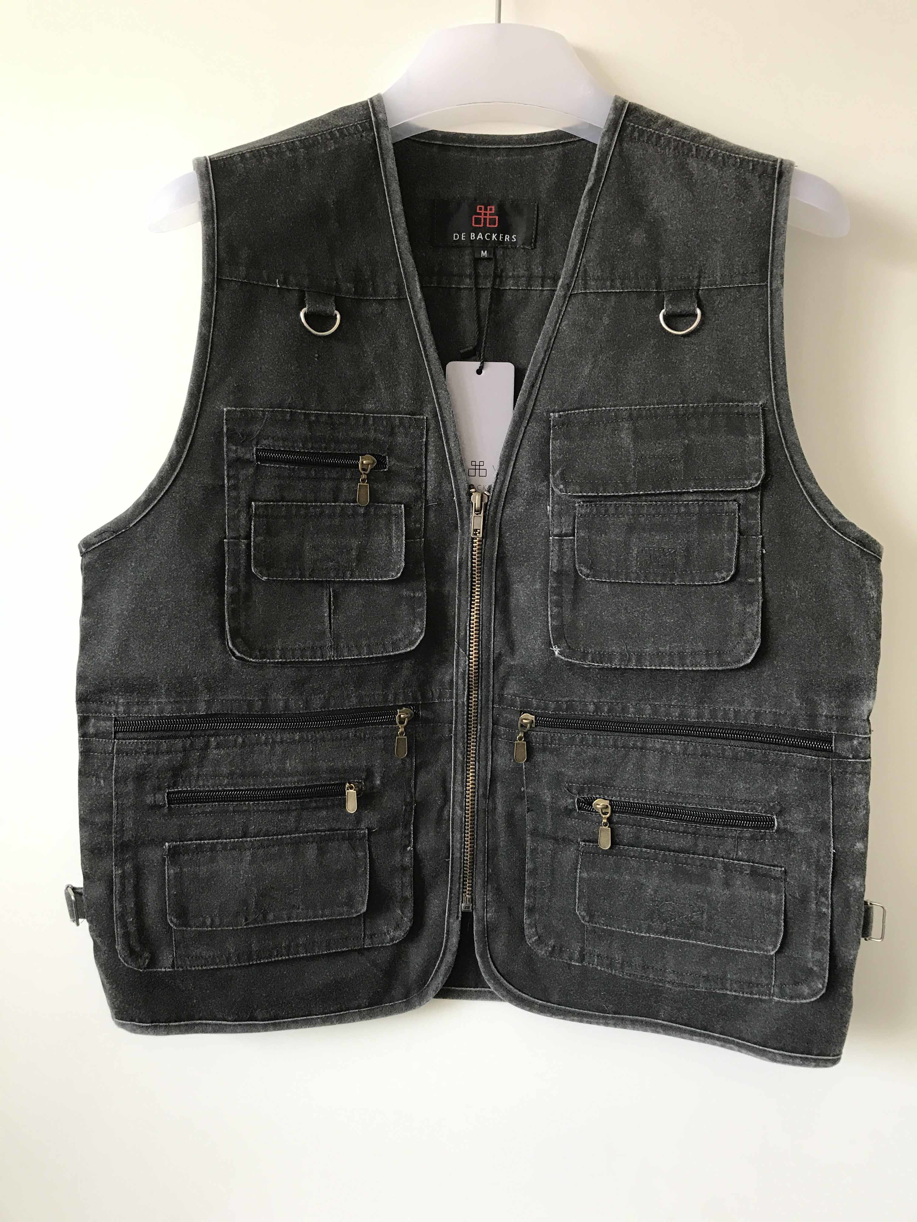Mens classic vest in 100% polyester washed fabric, S-3XL, 4 colors can be chose