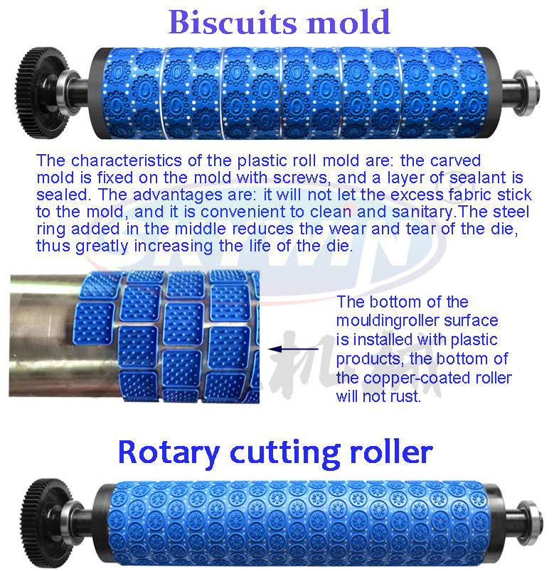 ISO Standard Biscuit Production Line Biscuit Roller Mould Commercial Using