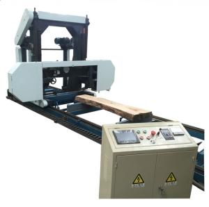 Wholesale 1000mm 1300mm Wood Portable Sawmill Electric Horizontal Bandsaw Band Saw Mill with inverter feeding from china suppliers