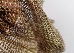 Brass Color Chainmail Mesh Curtain Interior Space Decoration 0.53mm 3.81mm