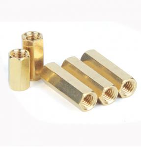 China Brass Screw Copper Isolation Column Hexagon Coupling Nuts DIN6334 on sale