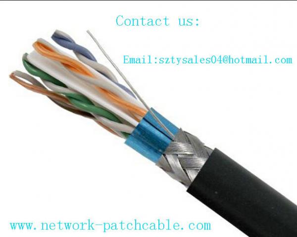 Quality External Grade Ethernet Cable Outdoor Cat6 Cable with Braid Shield for sale