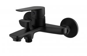 China Brass Bath Shower Faucet Surface-Mounted Single Lever Matt black on sale