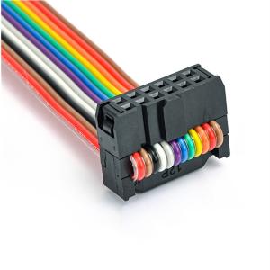 Wholesale Custom 2.54mm 12 Pin Ribbon Cable IDC Socket UL2651 28AWG Flat Wire Assembly from china suppliers