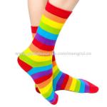 Custom Rainbow Design Cotton Women's Happy Socks