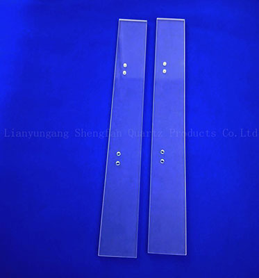 Transparent Quartz Glass Plate Heat Resistance Processing Laser Drilling With Hole