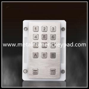 Wholesale 14 Key Metal Backlit SS 304 Waterproof Silicone Keyboard from china suppliers