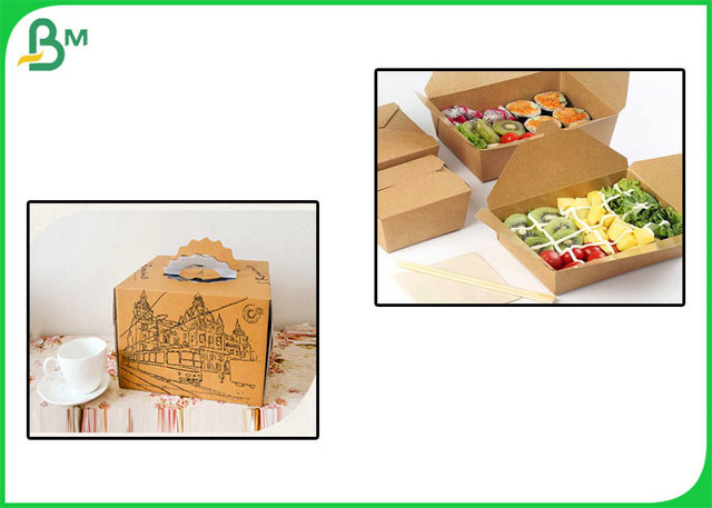 FSC Approved Brown Kraft Paper Roll For Making Cake Package Box