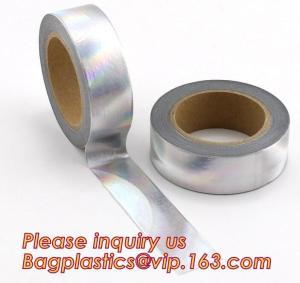 Wholesale Foil Washi Tape Holographic Foil Washi Tape,Gold Laser Decorative Reflective Customized Washi Tape, Decorative from china suppliers