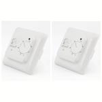 Water AC Digital Heating Electronic Room Thermostat In White Color
