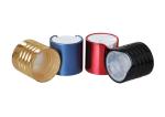 Cosmetic Aluminum Shampoo Bottle Cap Ribbed Version 24 / 410 Gold Color