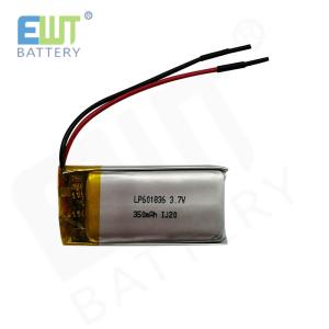 Wholesale LP601836 3.7V 350mAh Lithium Polymer Battery 1S1P for Durable Air Or Sea Shipping from china suppliers