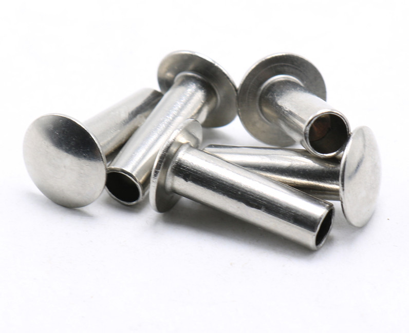 Stainless Steel Semi Tubular Rivet Round Head Hollow End For Brake Lining