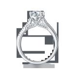 Minimalist Custom Diamond Moissanite Engagement Rings Promise Rings for Women