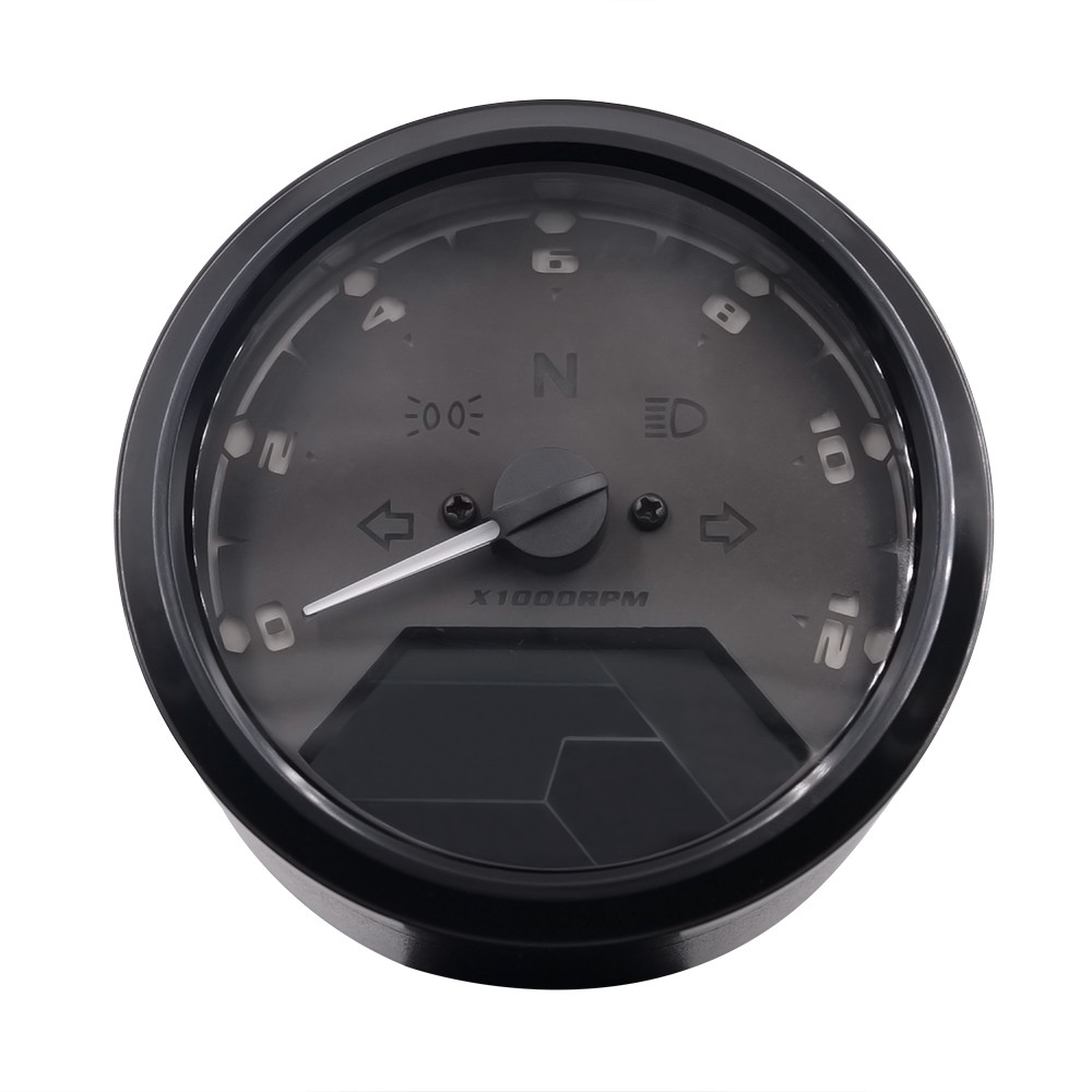 0-12000r/Min 35W Motorcycle Meter Dual Speed LCD Screen Waterproof