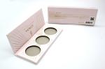 Magnet Closure Empty Blush Palette 36mm 3 Pan Palette For Cosmetics