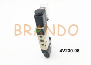 Wholesale Exhaust Double Pilot Head Air Cylinder Valve / Solenoid Pneumatic Valve 4V230-08 from china suppliers