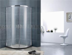 Wholesale Round 6 mm Tempered Glass Shower Doors Sliding Chromed Profiles with Stainless Wheels from china suppliers