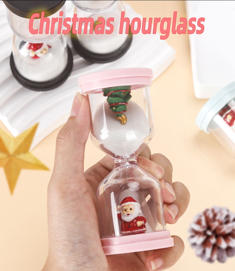 Custom Christmas 5 Minute Hourglass Glass Beads Ps
