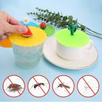Silicone Mug Lid Cover, Colorful Anti-Dust Silicone Mug Cover Cute Reusable