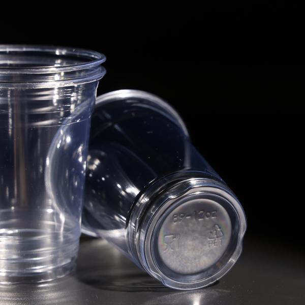 12oz Plastic Disposable Cup Tumblers PET Drinking Cups For Cold Beverages Coffee