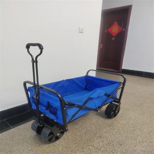 Wholesale Multipurpose Blue Folding Wagon Fold Up Beach Wagon Customize Logo from china suppliers