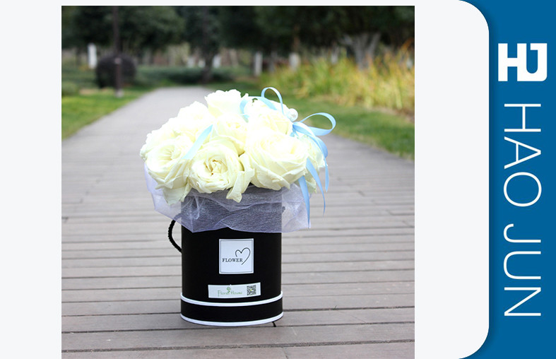 Yellow Roses Cardboard Flower Boxes With Ropes,Cardboard Tubes For Flowers Paper Packaging