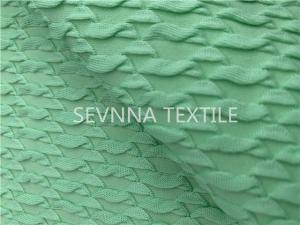 China Mint Green Texture Poly Yarn Recycled Swimwear Fabric Repreve Spandex on sale