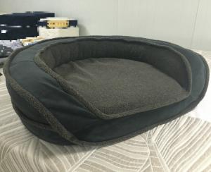 Wholesale Luxury Sofa Round Memory Foam Bolster Dog Bed Comfortable Soft Washable Pet Bed from china suppliers