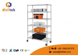 Wholesale Kitchen Wire Rack Shelving 4 Layers Black Powder Coated Chrome Wire Shelving from china suppliers