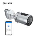 Key Card Door Lock Digital Round 13.56MHz Knob Figerprint Door Lock