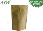 Moisture Proof Kraft Paper Zipper Bags Zip Closure For Loose Tea Leaves