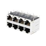 LPJG47531CNL 1000 Base-T Integrated Magnetics 2x4 Port Ethernet RJ45 Connector