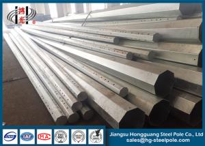 Wholesale 13.8kv 69kv Octagonal Electrical Galvanized Steel Pole Philippines NEA Standard from china suppliers